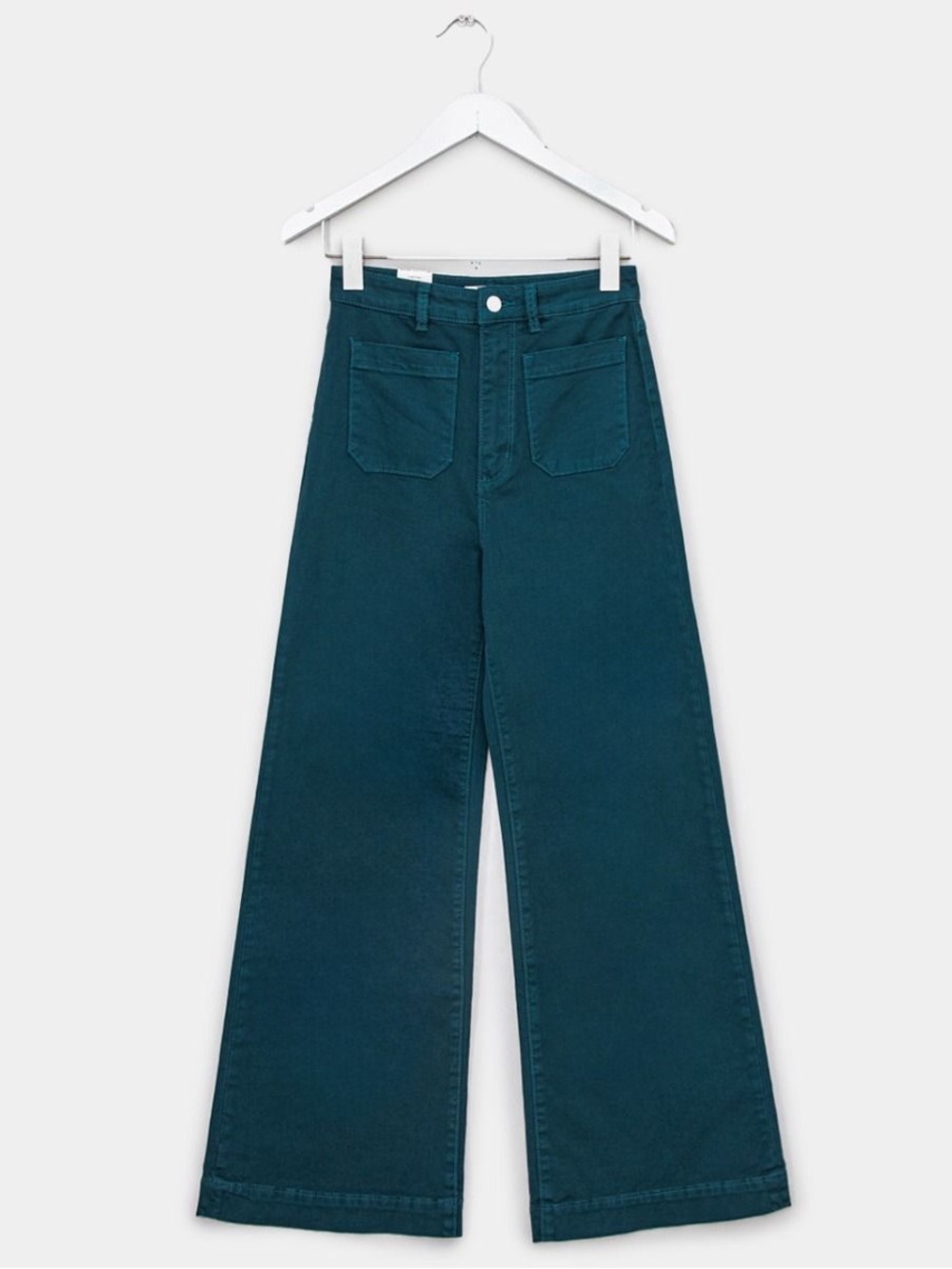 ROLLA'S High Rise Wide Leg Jeans in Forest Green 31 - Picture 3 of 6